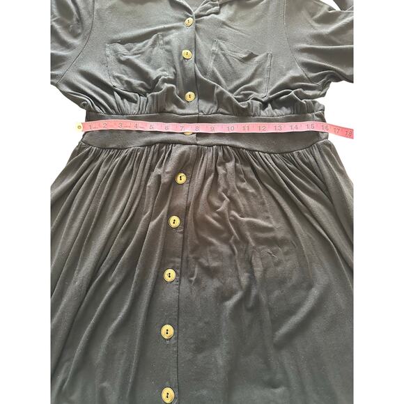 Rachel Pally Maxi Safari Dress (vintage-ish) - Size Large - Black - Picture 7 of 8